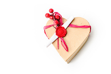 Image showing isolated gingerbread valentine cookie heart