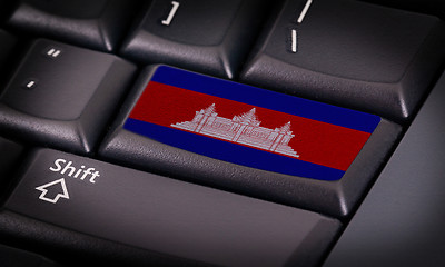 Image showing Flag on keyboard