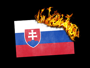 Image showing Flag burning - Slovakia