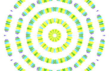 Image showing Abstract color concentric pattern