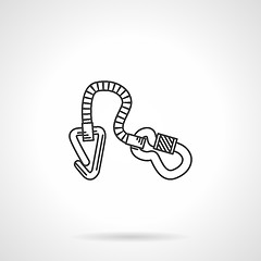 Image showing Climbing quickdraw flat line vector icon