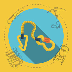 Image showing Flat vector illustration for rock climbing. Quickdraw