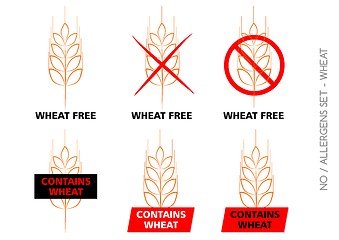 Image showing Brown Wheat Free Signs isolated on white background