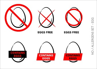 Image showing Eggs Free Symbols on white background