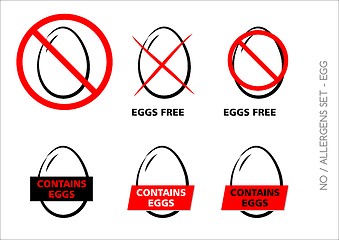 Image showing Eggs Free Symbols on white background