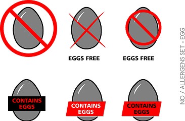 Image showing Eggs Free Symbols on white background