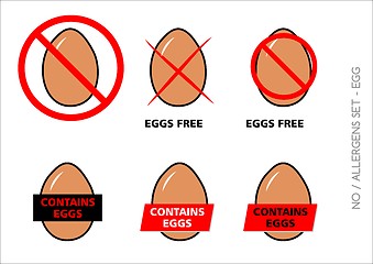 Image showing Eggs Free Symbols on white background