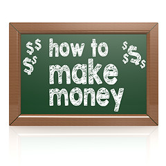 Image showing How to Make Money on a chalkboard