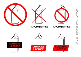 Image showing Lactose Free Symbols on white background