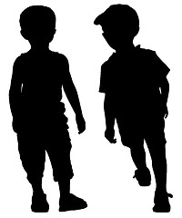 Image showing Silhouettes of fashion boys