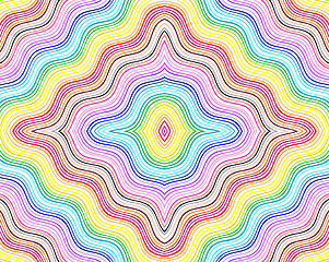 Image showing Bright color wavy lines pattern