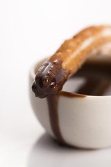 Image showing deliciuos spanish Churros with hot chocolate