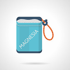 Image showing Colored magnesia bag flat icon