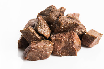 Image showing beef stew on white background 