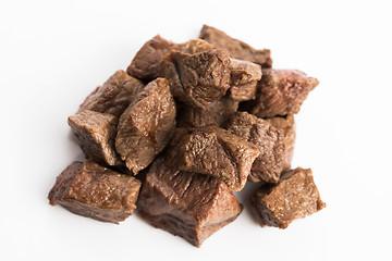 Image showing beef stew on white background 