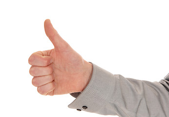 Image showing Hand with thumb up.