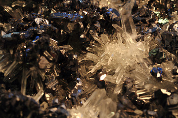 Image showing white quartz crystal mineral texture