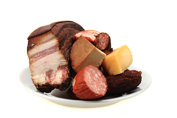 Image showing meat and cheese product from small home farm 