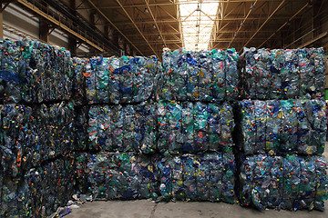 Image showing color plastic recycle background