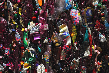 Image showing color plastic recycle background