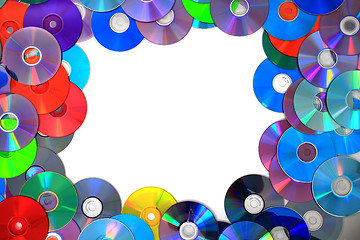 Image showing color DVD and CD background