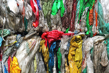 Image showing color plastic recycle background