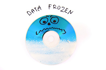 Image showing data frozen DVD