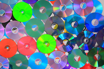 Image showing color DVD and CD background