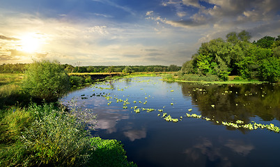 Image showing Evening on river