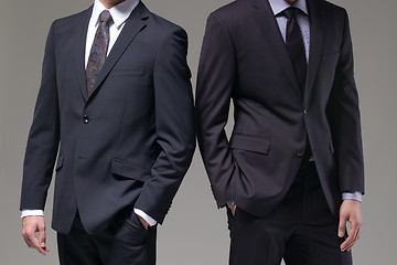 Image showing Two men in elegant suit 