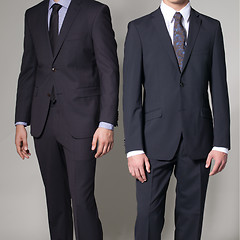 Image showing Two men in elegant suit 