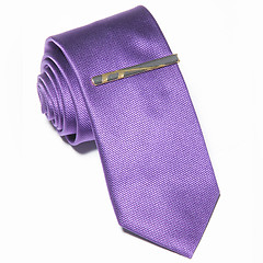 Image showing purple tie on a white background