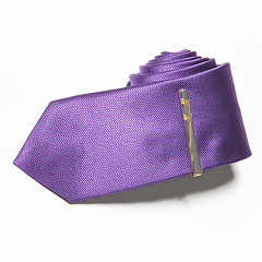 Image showing purple tie on a white background