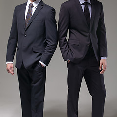 Image showing Two men in elegant suit 