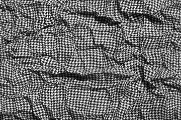 Image showing abstract geometric black and white print on fabric