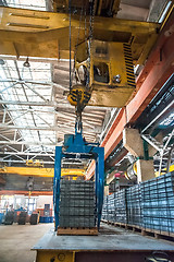 Image showing Stack pallets of paving stones