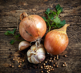 Image showing natural vegetables and spices