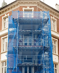 Image showing restoration facade of old house