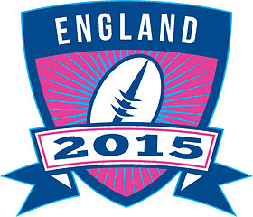 Image showing Rugby Ball England 2015 Shield Retro