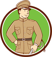 Image showing World War One British Officer Circle Cartoon 