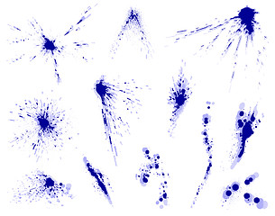 Image showing Blue ink stains