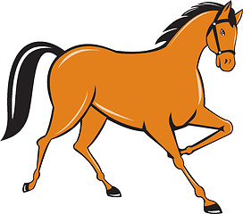 Image showing Horse Cantering Side Cartoon
