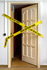 Image showing Yellow Plastic Crime Scene