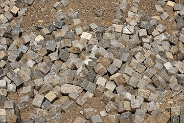 Image showing Crawl destroyed urban sidewalk stones