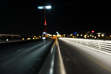 Image showing Empty bridge at night