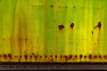 Image showing Industrial worn metal closeup photo