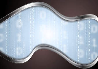 Image showing Abstract technical background with metal wave