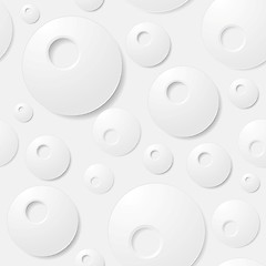 Image showing Abstract grey paper circles background