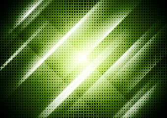 Image showing Dark green abstract shiny background
