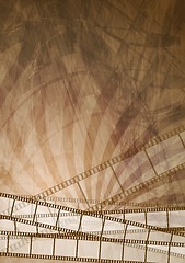 Image showing Grunge brown filmstrip abstract background